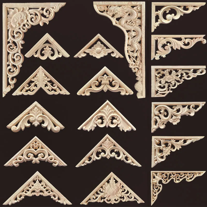Luxury Lifestyle Items - Houten hoekverbinding Onlay applique houten stickers