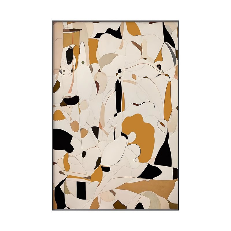 Luxury Lifestyle Background - Abstract schilderij in crèmekleur, grote decoratieve