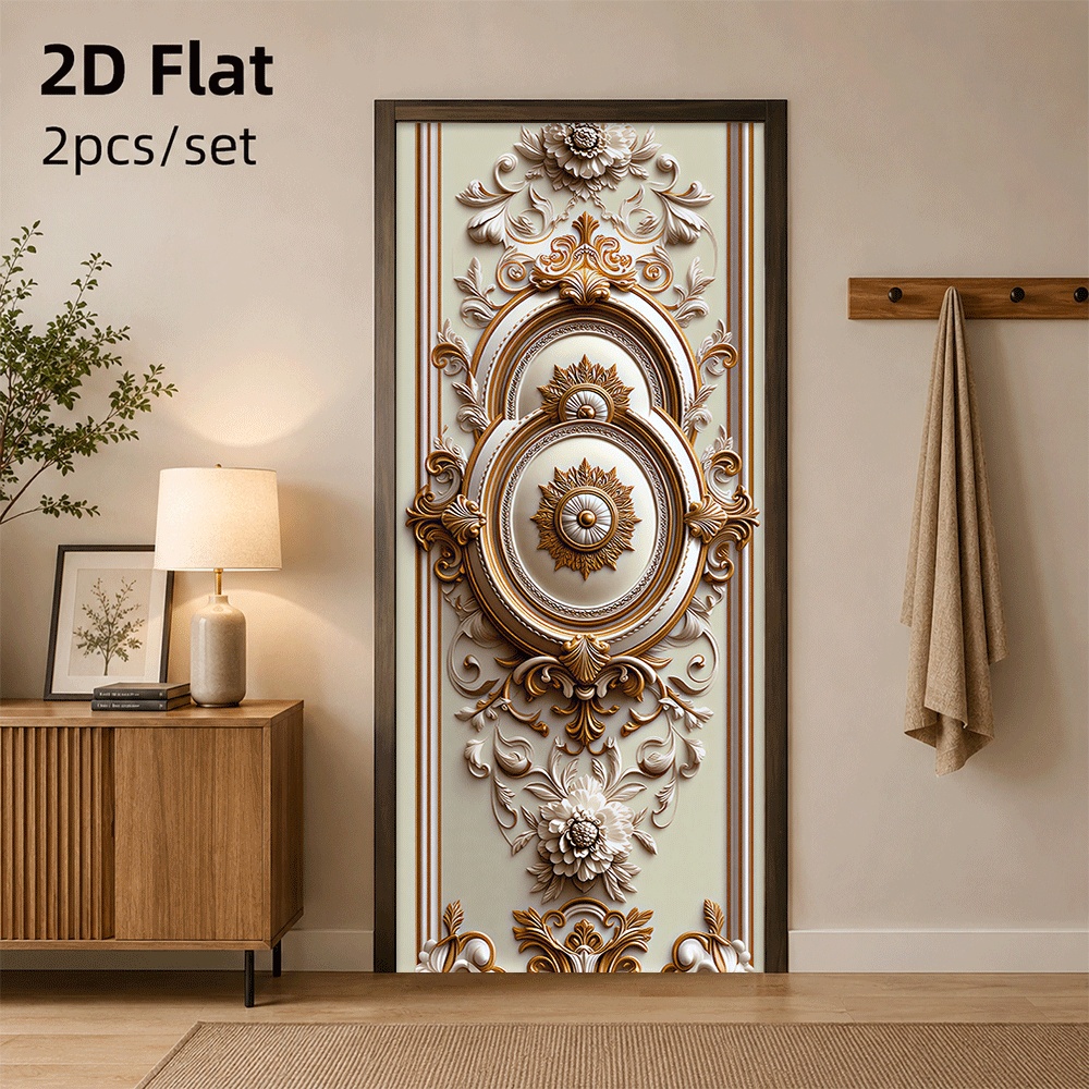 Luxury Lifestyle Background - 1 stuk luxe deursticker met gouden